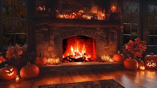 Warm Fall Ambience 🍁 Crackling Fireplace  Relaxing Soothing amp Cozy Sounds for Peace [upl. by Spanos]