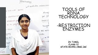 TOOLS OF rDNA TECHNOLOGYRESTRICTION ENZYMESIN TAMILCLASS 12BIOTECHNOLOGY [upl. by Toddy]