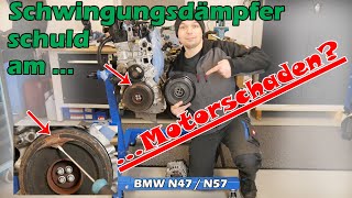 KurbelwellenSchwingungsdämpfer Riemenscheibe defekt am BMW N57  N47 E90 E91 E70 E71 F10 F11 [upl. by Wandie]