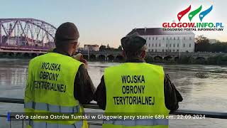 Odra zalewa Ostrów Tumski w Głogowie [upl. by Takeo365]