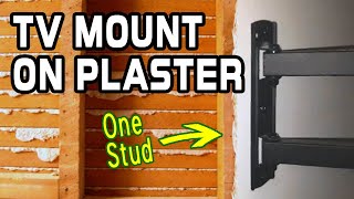 ONE STUD TV mount in plaster wall or drywall Why only one stud [upl. by Johnnie904]