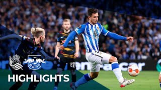 HIGHLIGHTS  Real Sociedad 1  3 RB Leipzig  Europa League [upl. by Crelin576]