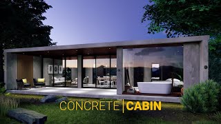 CONCRETE CABIN  Small House Design [upl. by Sherurd]