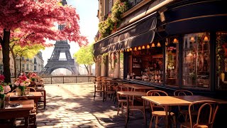 Paris Cafe Shop Ambience  Spring Jazz Cafe Music for Study Relax Work [upl. by Enelehcim738]