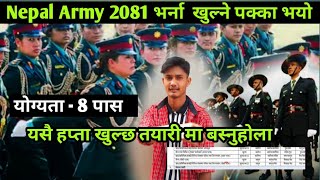 Nepal Army को भर्ना खुल्दै  Nepal Army Vacancy 2081  Prepare Legend Soldier [upl. by Boardman]