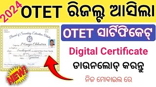 OTET Certificate Download Online  OTET Digital Certificate Download 2024 otetcertigicate [upl. by Annaira550]