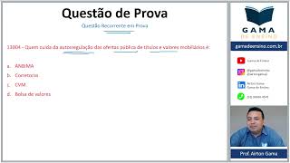 QUESTÃO 13004  ANBIMA CPA10 CPA20 CEA [upl. by Myca]