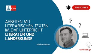 Webinar Arbeiten mit literarischen Texten im DaF Unterricht Literatur und Landeskunde [upl. by Cinom]