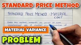 Standard Price Method  Store Ledger Account Problem  BCOM  BBA  By Saheb Academy [upl. by Ahsata]