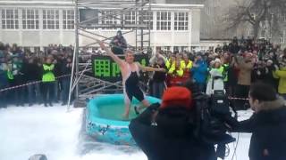 Professor Splash sets Guinness World Record Highest Belly Flop [upl. by Rodnas133]