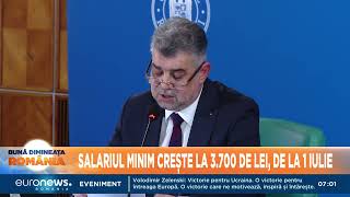 Marcel Ciolacu Salariul minim brut pe economie va crește de la 3300 de lei la 3700 de lei în 2024 [upl. by Hploda]