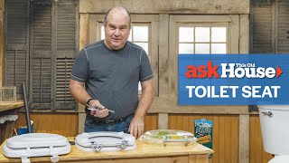 How to Replace a Toilet Seat  Ask This Old House [upl. by Schechinger]