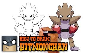 How to Draw Pokemon  Hitmonchan  Step by Step [upl. by Beckie]