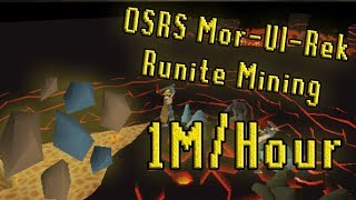 OSRS 1MH Runite Mining Money Making Method In MorUlRek [upl. by Celtic]