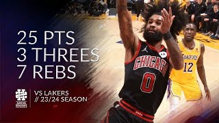 Coby White 25 pts 3 threes 7 rebs vs Lakers 2324 season [upl. by Oer]