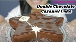 ASMR 咀嚼音🎂Double Chocolate Caramel Cake ダブルチョコキャラメルケーキ 더블초콜렛 캐러멜케이크 먹방 EATING SOUND [upl. by Hpeosj]