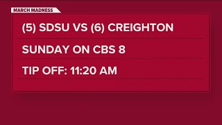 SDSU vs Creighton How to watch Sundays NCAA Tournament basketball game [upl. by Teresina]