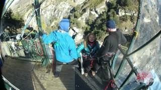 Doing the Shotover Canyon Swing at Queenstown [upl. by Inaj]