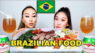 BRAZILIAN FOOD MUKBANG 😱EAT WITH US [upl. by Llenwad]