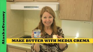 Make Butter From Canned Cream Media Crema For Long Term Food Storage Stockpile [upl. by Abdulla]