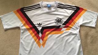 Germany 1990 World Cup Winner Classic Retro Iconic Football Shirt Soccer Jersey Unboxing Review [upl. by Nelac661]