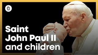 Saint John Paul II and children [upl. by Aleyam]