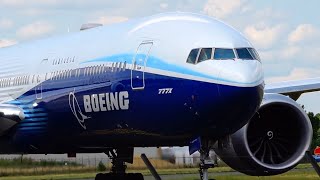 New Boeing 777X Close Takeoff amp Landing [upl. by Amatruda]