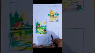 Forest scenary drawing shorts nature drawingyoutubeshorts easy kidsart [upl. by Britta]