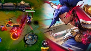 YASUO wild rift solo player  AGREESIVE GAMEPLAY  BROKEN BUILD [upl. by Ahsetel705]