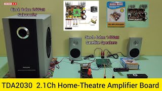 TDA2030 21 Home Theatre Amplifier Board  Complete wiring information amp Bass test [upl. by Jaimie]