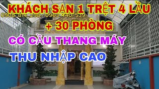 khách sạn 1 trệt 4 lầu 30 phòng cầu thang máythu nhập caođã hoàn công diện tích khủng [upl. by Palestine]