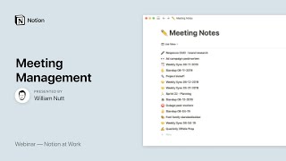 Notion at Work Meeting Management [upl. by Biernat]