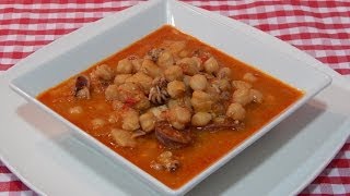 Receta de garbanzos con chocos [upl. by Ruford777]