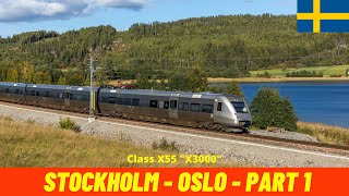 Cab Ride Stockholm  Oslo Part 13 to Ställdalen SJ Sweden Norway train drivers view 4K [upl. by Colligan]