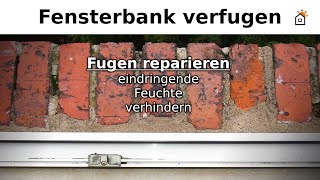 Fensterbank außen reparieren  Ziegelsteine verfugen [upl. by Aneleiram]