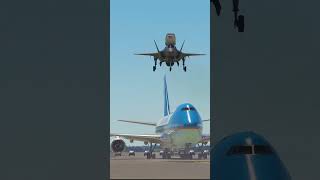 United States F35 Jet Fighter escorting Air Force One and landing [upl. by Falcone669]