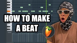 how to make a beat on FL STUDIO Beginner [upl. by Zinck]