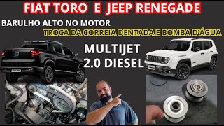 JEEP RENEGADE E FIAT TORO  Barulho alto no Motor defeito no alternador  Troca da correia Dentada [upl. by Alian]