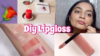 DIY LIP GLOSS  how to make cute gloss in 5 minutes [upl. by Adim]