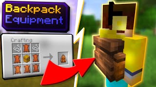 How To Get A Backpack in MCPE 118  Minecraft Bedrock Edition  Backpack Addon [upl. by Aicxela]