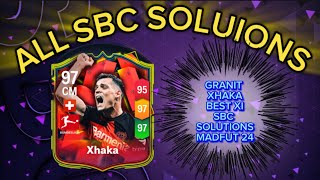 GRANIT XHAKA 97 RATED  ALL 15 MADFUT SOLUTIONS  MADFUT BEST X1 SBC SOLUTION [upl. by Odine]