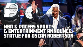 NBA and Pacers Sports amp Entertainment Announce Statue Honoring Hall of Famer Oscar Robertson [upl. by Tamas]