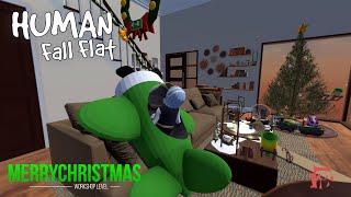 Human Fall Flat  MerryChristmas Level Walkthrough  Custom Map  Steam Workshop  Full Gameplay [upl. by Bondy]