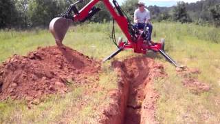 4 ft deep dig with a towable backhoe [upl. by Worl]