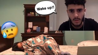 PASSING OUT PRANK ON BOYFRIEND CUTE REACTION [upl. by Nyssa]