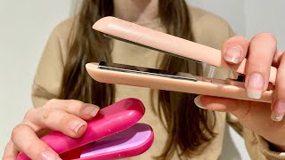 ASMR Brushing  Straightening your hair  Hair Brushing  Hair straightening  Lofi  No talking [upl. by Elbert]