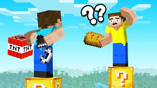 Minecraft Lucky Block Pillars vs My Friend 1v1 [upl. by Mathilda960]