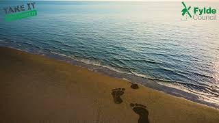 Spectacular supersized footprints on Fylde beach [upl. by Elehcar]