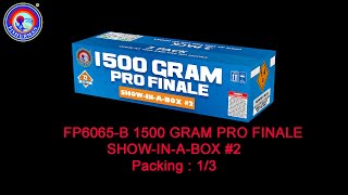 500 gram cakes cakes series fireworks 1500 gram pro finale show in a box 2 FP6065B from fisherman [upl. by Mateusz155]