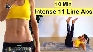 10 Min Intense 11 Line Abs Workout  No Equipment [upl. by Raina446]